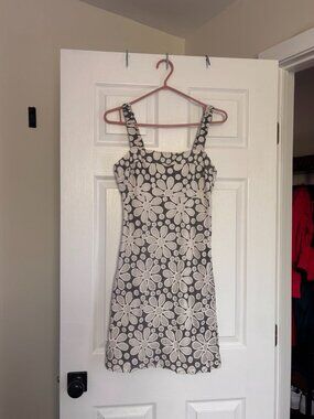 Y2K Floral Mesh Mini Dress | Daisy Print Dress | 90s/2000s Aesthetic